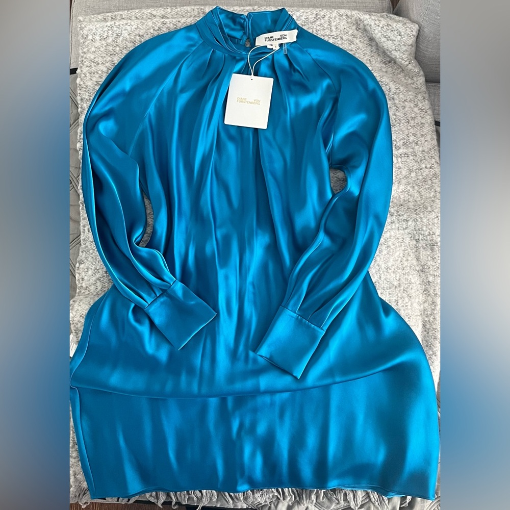 Diane Von Furstenberg Turquoise Dress Size Small